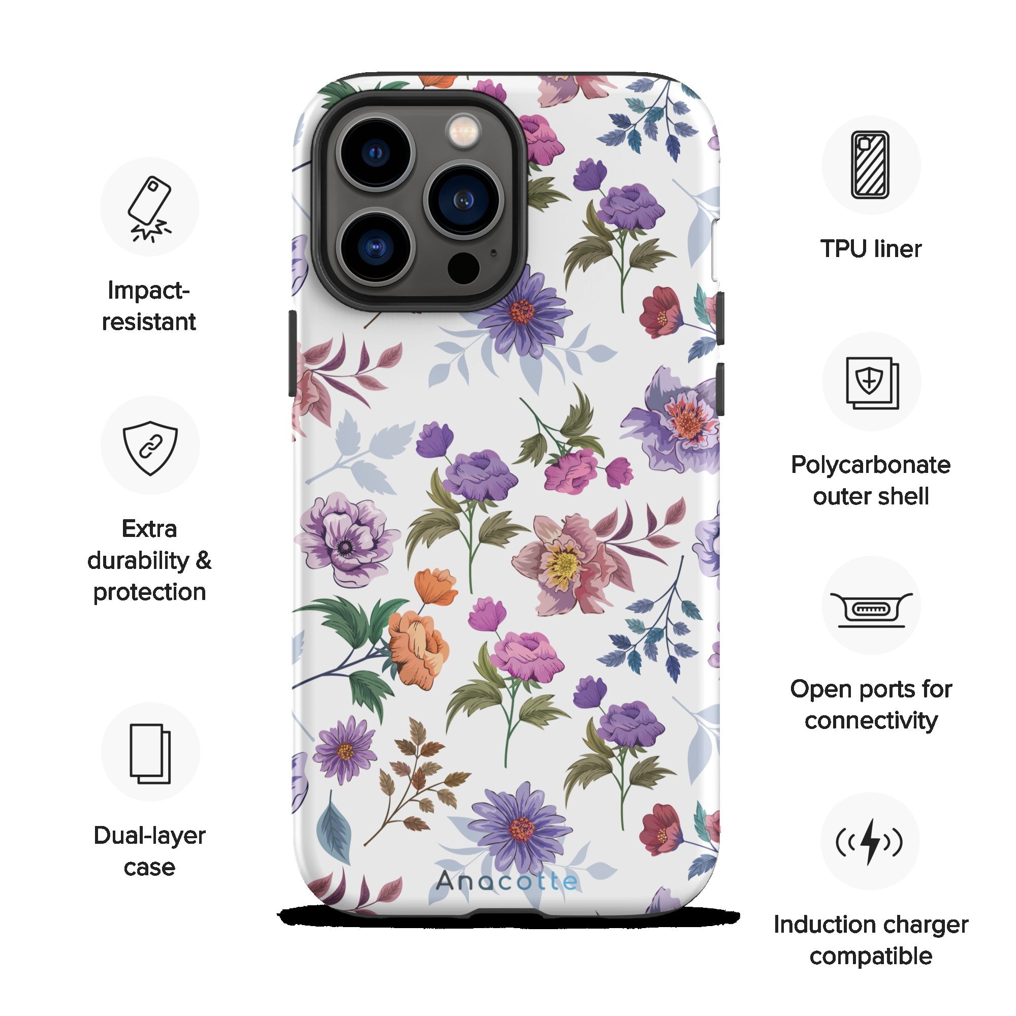 Anacotte Stylish Cute Floral iPhone Case